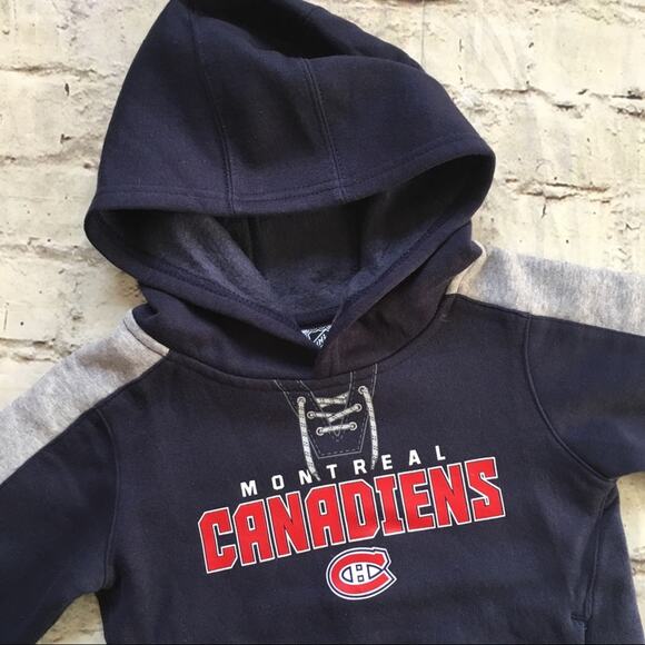 NHL Montreal Canadians Hooded Hockey Sweatshirt in Navy - Picture 2 of 5